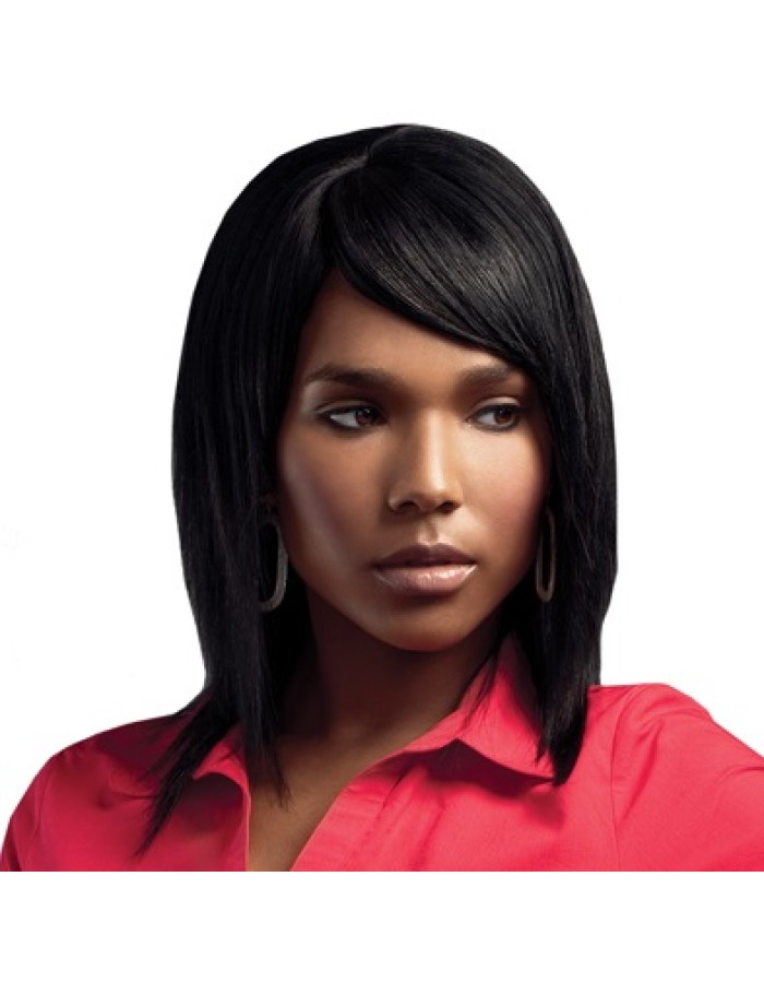 Sleek Human Hair Platinum Wig